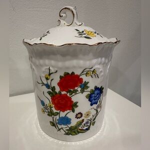 AYNSLEY Famille Rose Pattern. Bone China from England Biscuit Jar